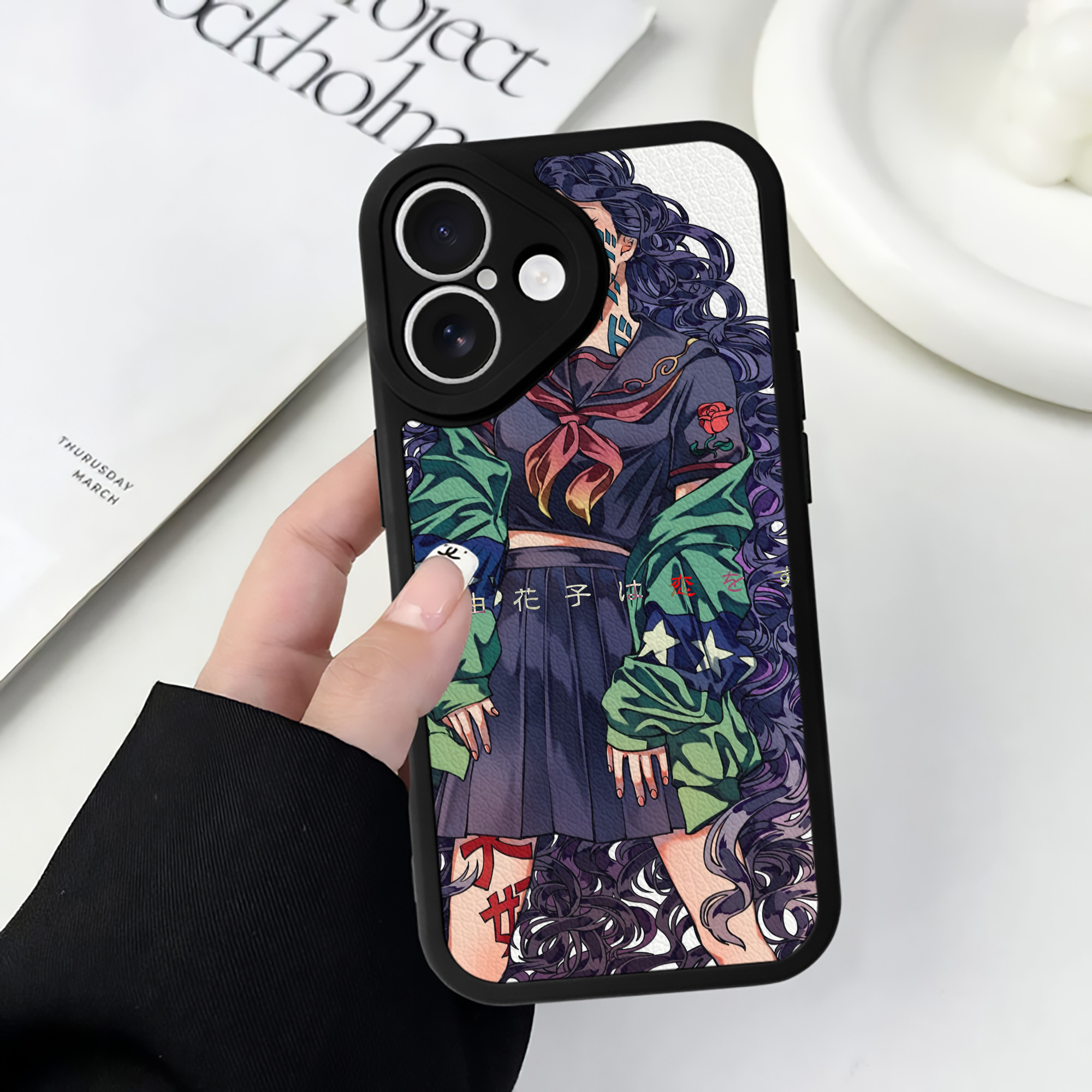 （画像用） ジョジョの奇妙な冒険 JoJo's Bizarre Adventure 【iPhone 16シリーズ対応】シリコンスマホケース（レザー調） 材質：シリコン